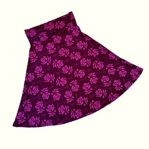 LuLaRoe Azure Skirt Size Small Pink Floral